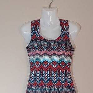 Ladies Size Medium Geometric print stretchy dress